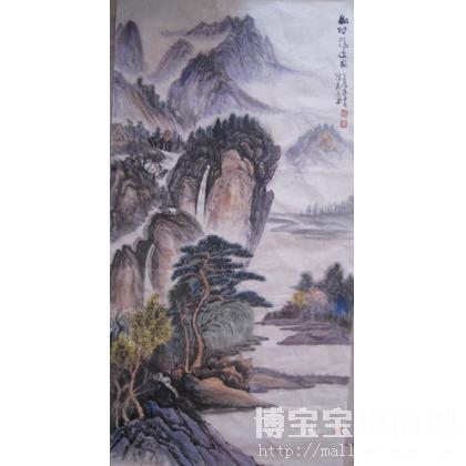沈维义 山村清远图 类别: 国画山水作品