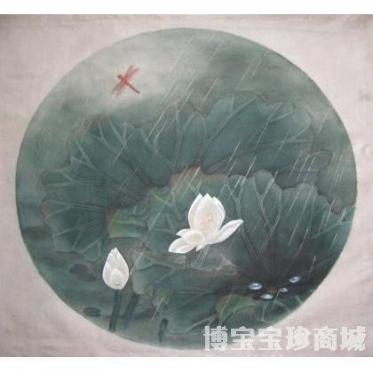 3【雨荷】王素梅作品 类别: 中国画/年画/民间美术