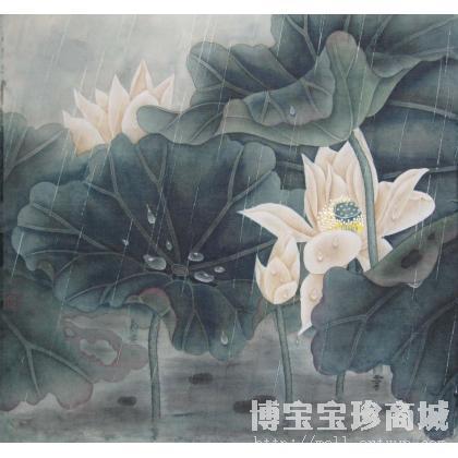 1【雨荷】王素梅作品 类别: 中国画/年画/民间美术