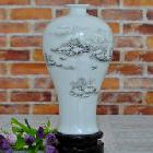 正品景德镇陶瓷器花瓶摆设 雪景花瓶 现代时尚工艺品家居装饰品